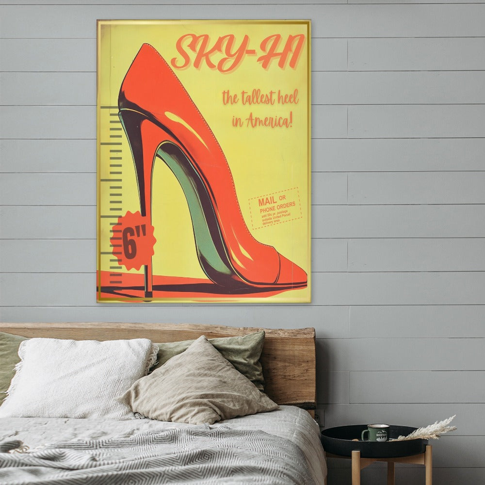 Sky-Hi Canvas Wall Art – Celebrate America’s Biggest High Heel