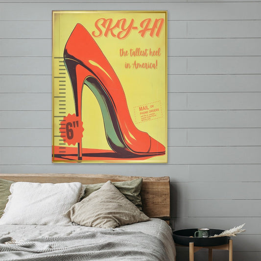 Sky-Hi Canvas Wall Art – Celebrate America’s Biggest High Heel