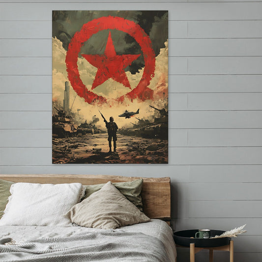 War Abstract Canvas Print (18x24)