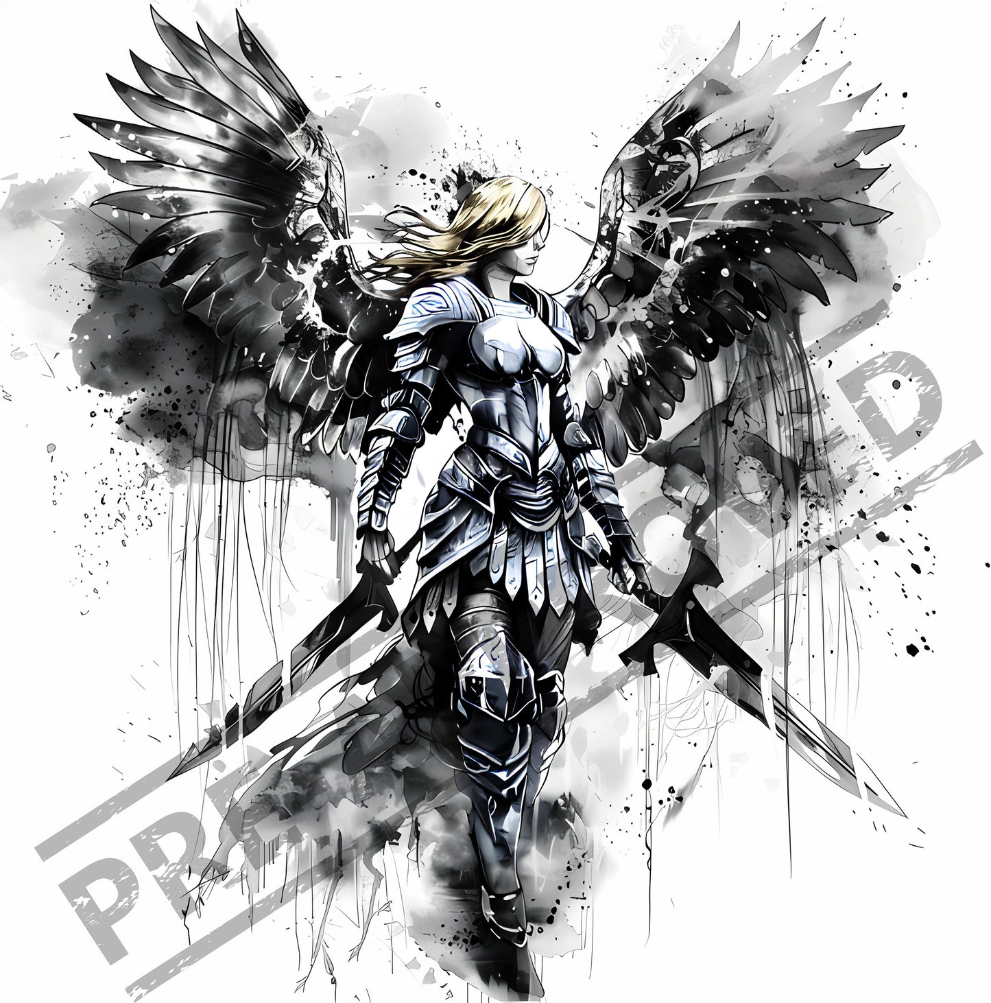 Valkyrie Tattoo Design [ Digital Download ] Norse Art