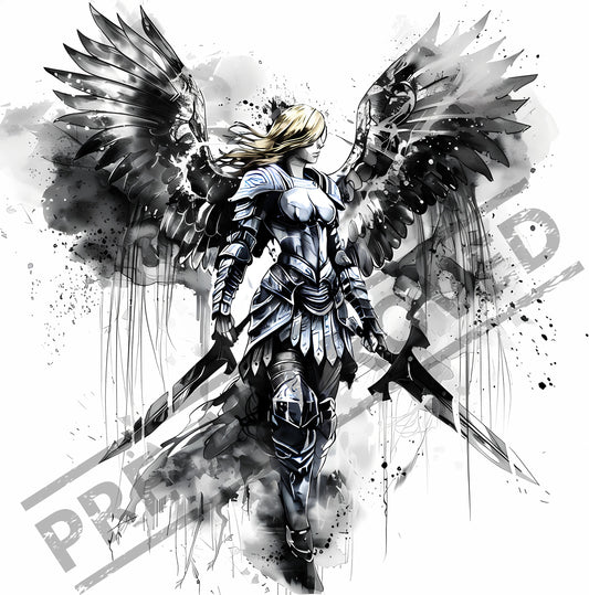 Valkyrie Tattoo Design [ Digital Download ] Norse Art