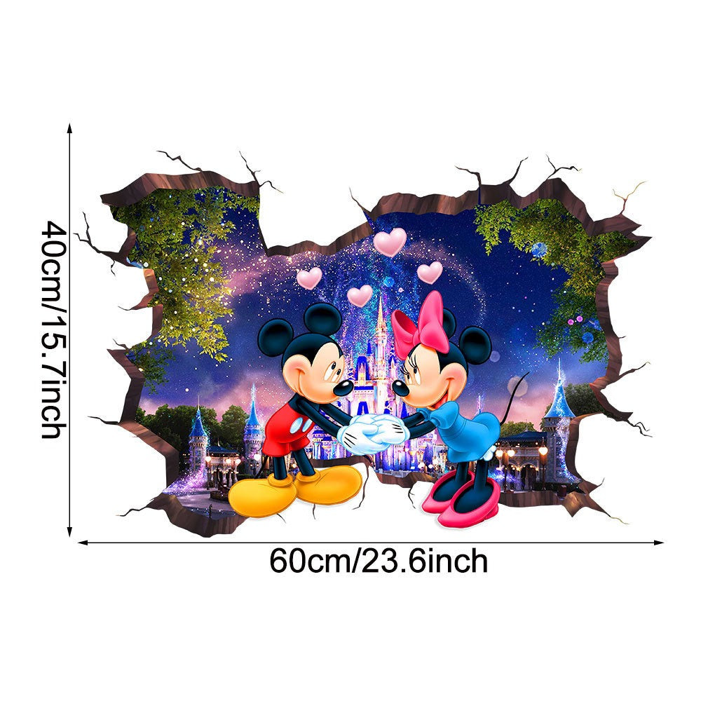 Minnie &amp; Mickey Cartoon Wall Stickers - Add Whimsy and Charm to Your Child’s Space!