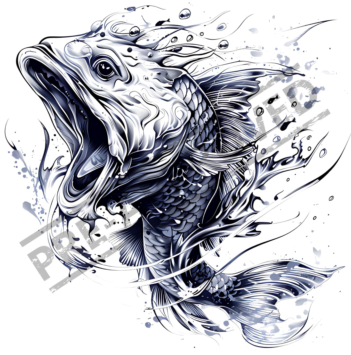 Fish Tattoo Design [ Digital Download ]