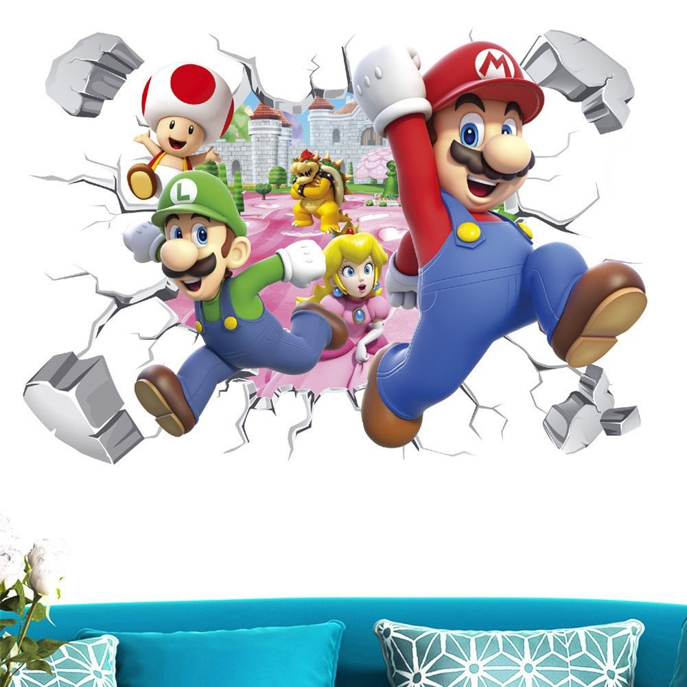 Super Mario & Luigi Cartoon Wall Stickers 12 Different Stickers To Choose From - Bring Game-Time Adventure to Any Space!