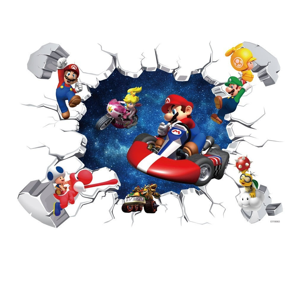 Super Mario & Luigi Cartoon Wall Stickers 12 Different Stickers To Choose From - Bring Game-Time Adventure to Any Space!