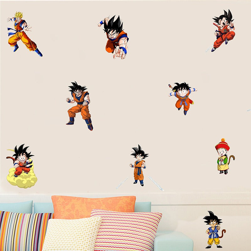 Dragon Ball Wall Sticker – Wukong Saiya Decorative Art Multiple Characters