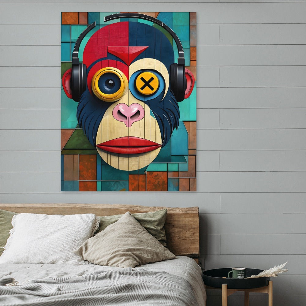 Monkey Abstract Canvas Print (18x24)