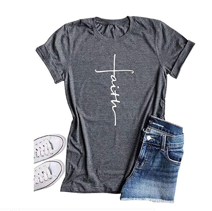 Faith Christian Cross Goth Art Women's T-Shirt