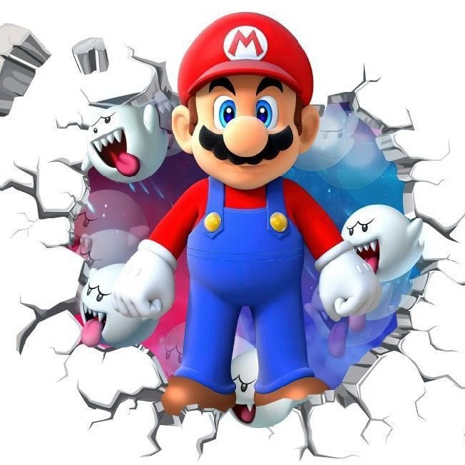 Super Mario & Luigi Cartoon Wall Stickers 12 Different Stickers To Choose From - Bring Game-Time Adventure to Any Space!