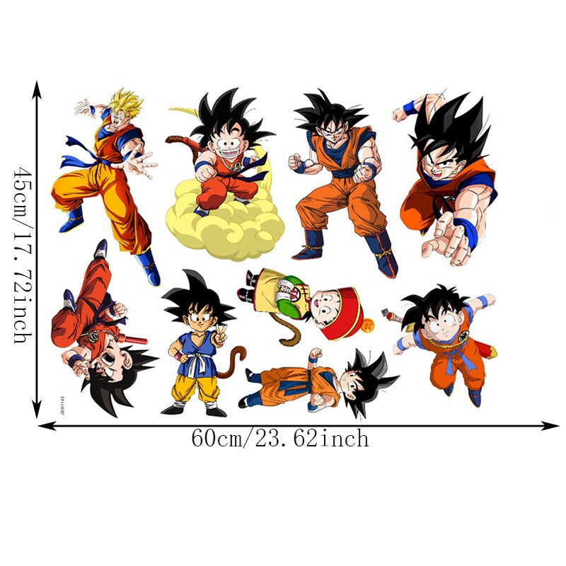 Dragon Ball Wall Sticker – Wukong Saiya Decorative Art Multiple Characters