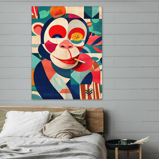 Monkey Abstract Canvas Print (18x24)