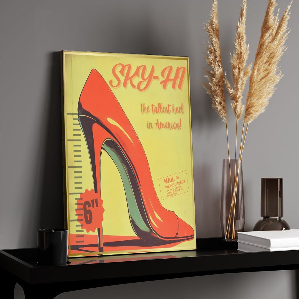 Sky-Hi Canvas Wall Art – Celebrate America’s Biggest High Heel