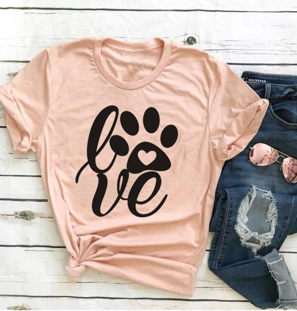 Love Paw Women's Funny Graphic T-Shirt