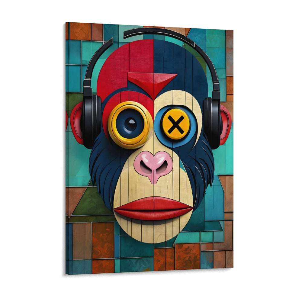 Monkey Abstract Canvas Print (18x24)