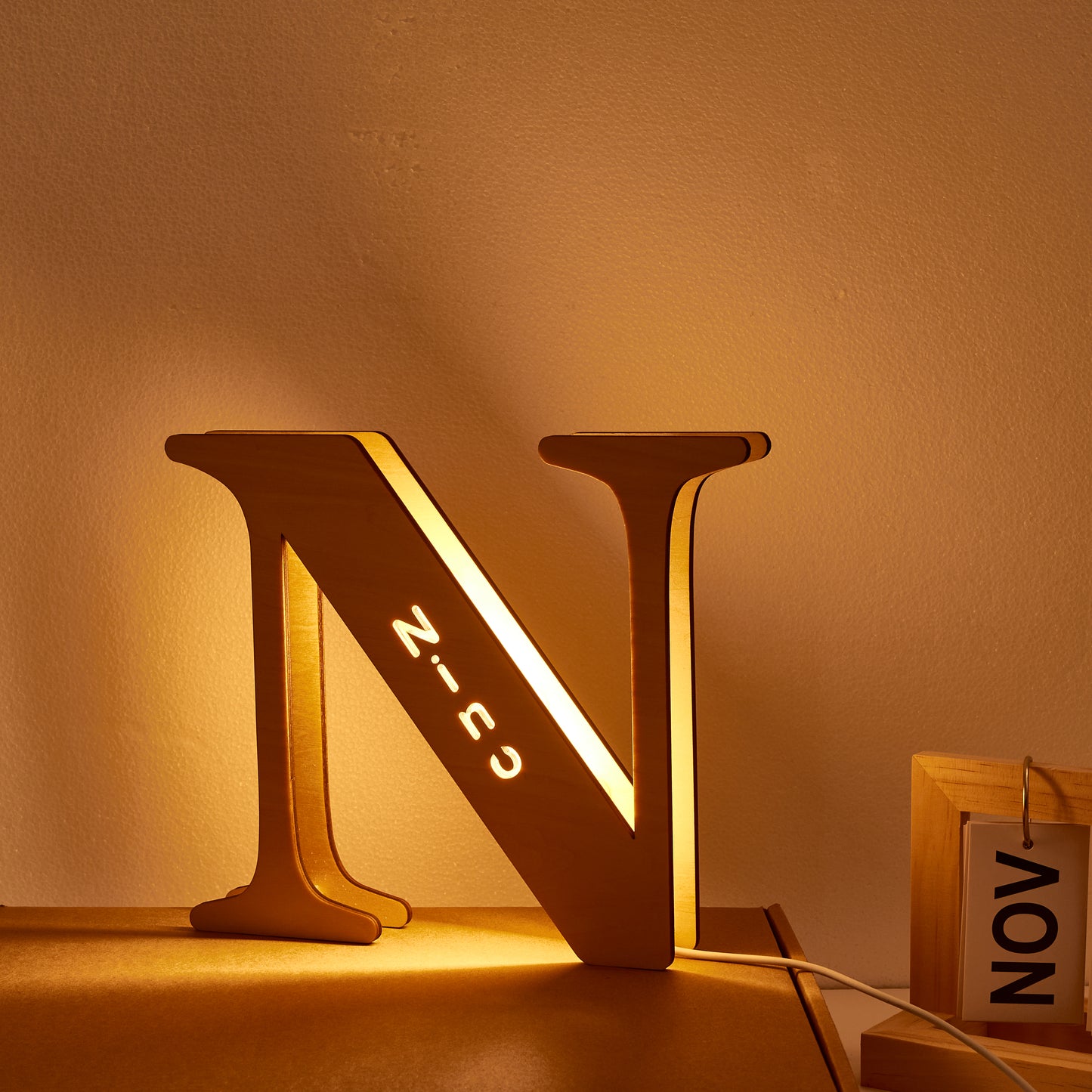 Personalized Wooden Letter Lamp – A Unique Night Light for Any Name