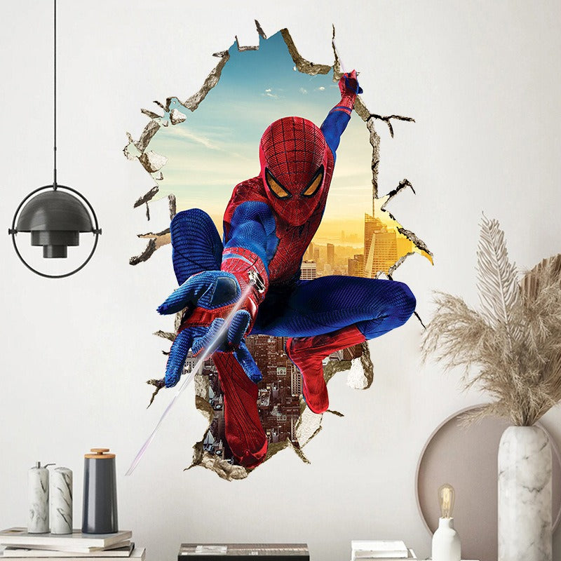 3D Spider-Man Wall Stickers Large 8 Different Designs - Bring Action-Packed Adventure to Your Walls!