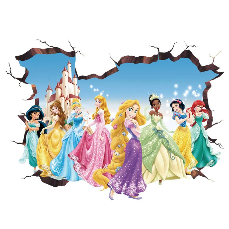 Large Princess Elsa 3D Wall Sticker - Add Frozen Magic to Your Girl's Room!