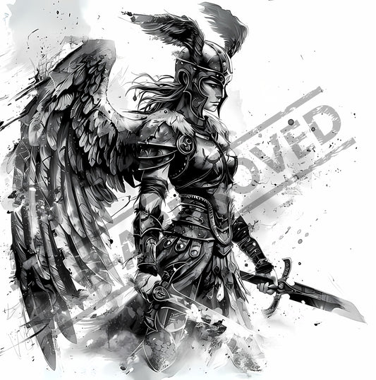 Valkyrie Tattoo Design [ Digital Download ] Norse Art