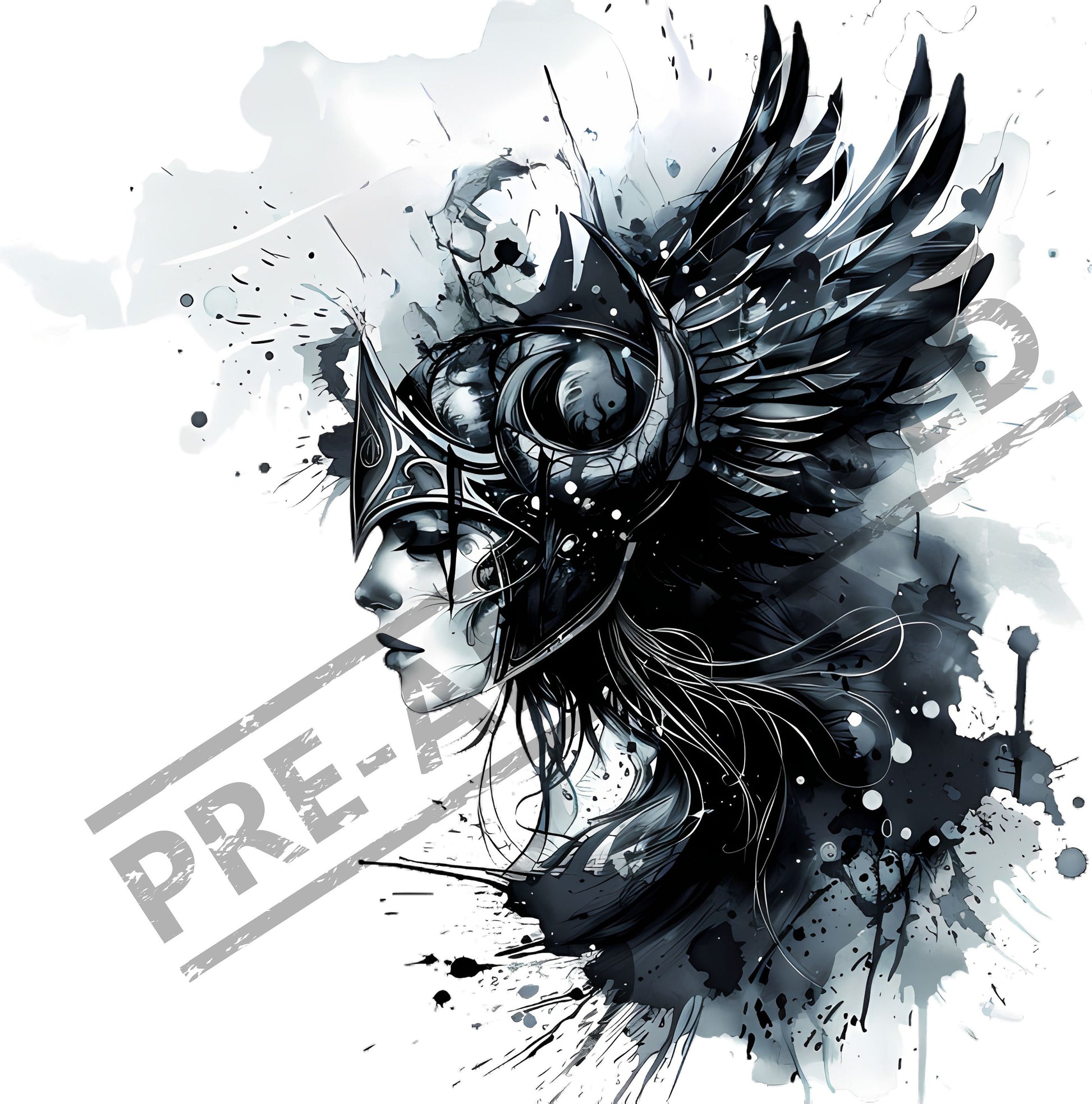 Valkyrie Tattoo Design Viking [ Digital Download ] - Bridgetown Artistry