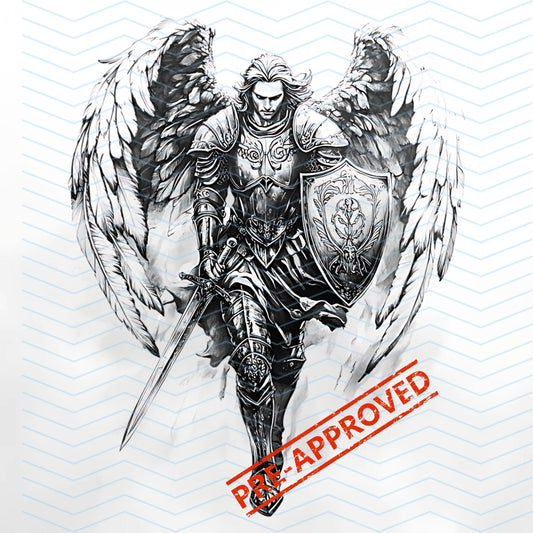 Gabriel Archangel Tattoo Design [ Digital Download ]