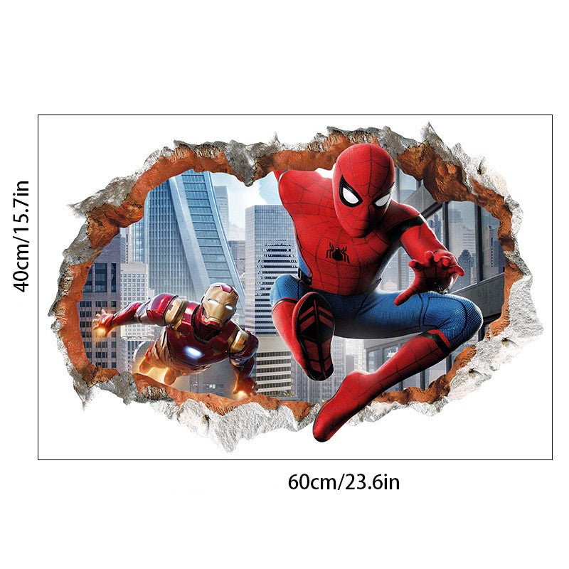 3D Spider-Man Wall Stickers Large 8 Different Designs - Bring Action-Packed Adventure to Your Walls!