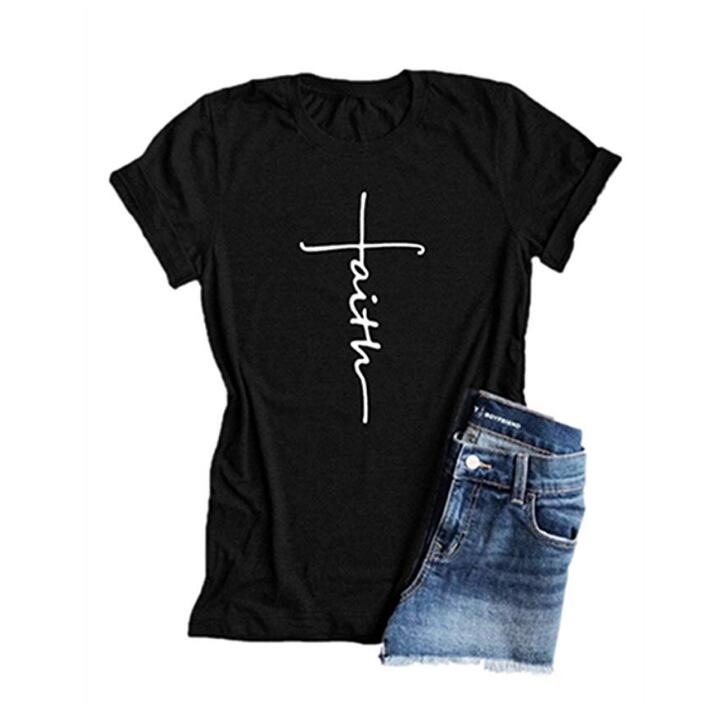 Faith Christian Cross Goth Art Women's T-Shirt