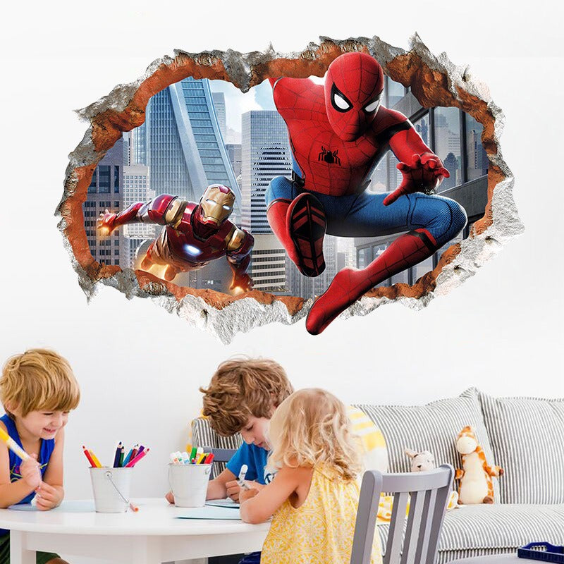 3D Spider-Man Wall Stickers Large 8 Different Designs - Bring Action-Packed Adventure to Your Walls!