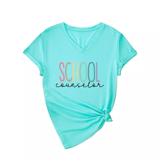 Fashion Women's Short-Sleeved School Counselor T-Shirt – Comfortable and Stylish for Everyday Wear