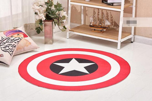 Captain America Shield Round Carpet – Iconic Style and Comfort for Your Space