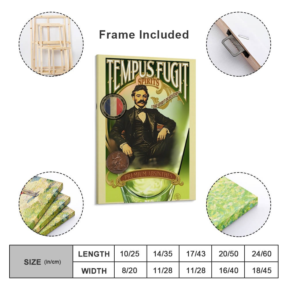 Vintage Absinthe Advertising Canvas Print (18x24)