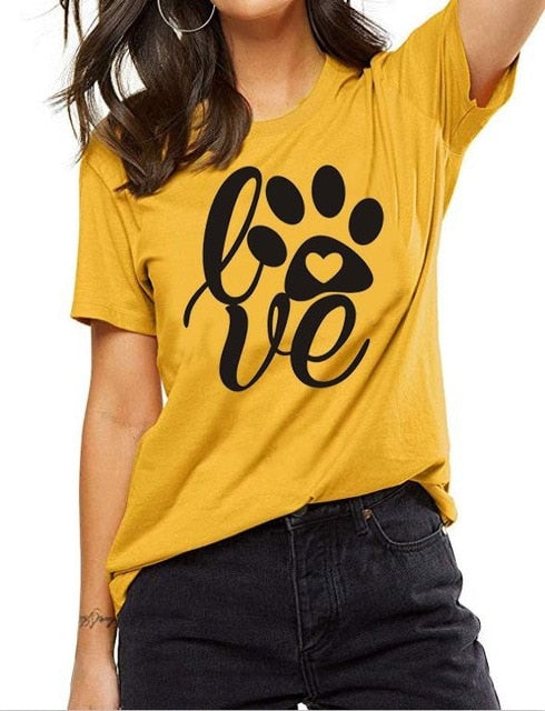 Love Paw Women's Funny Graphic T-Shirt