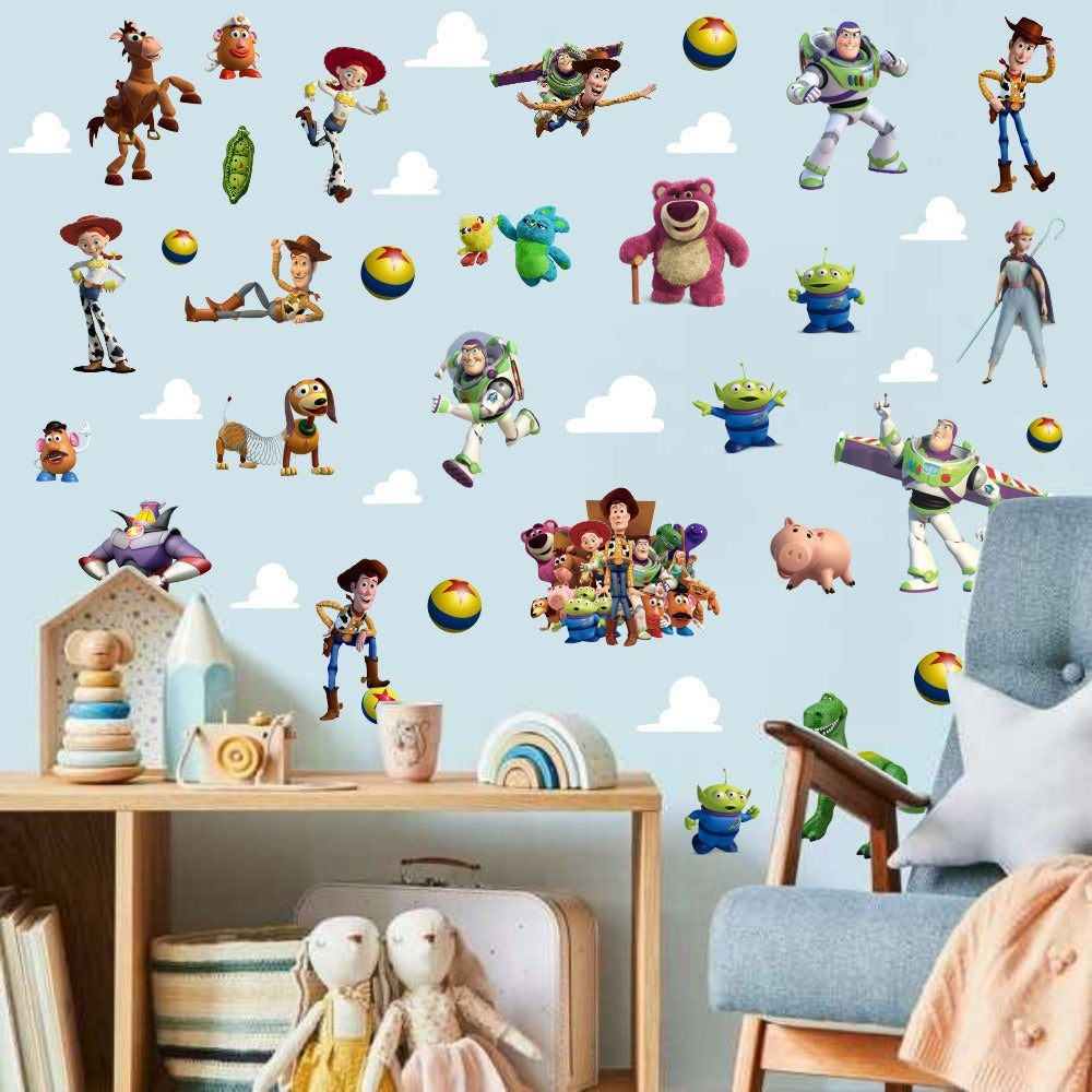 Large Toy Story 3D Children's Wall Stickers - Transform Your Little One's Space!