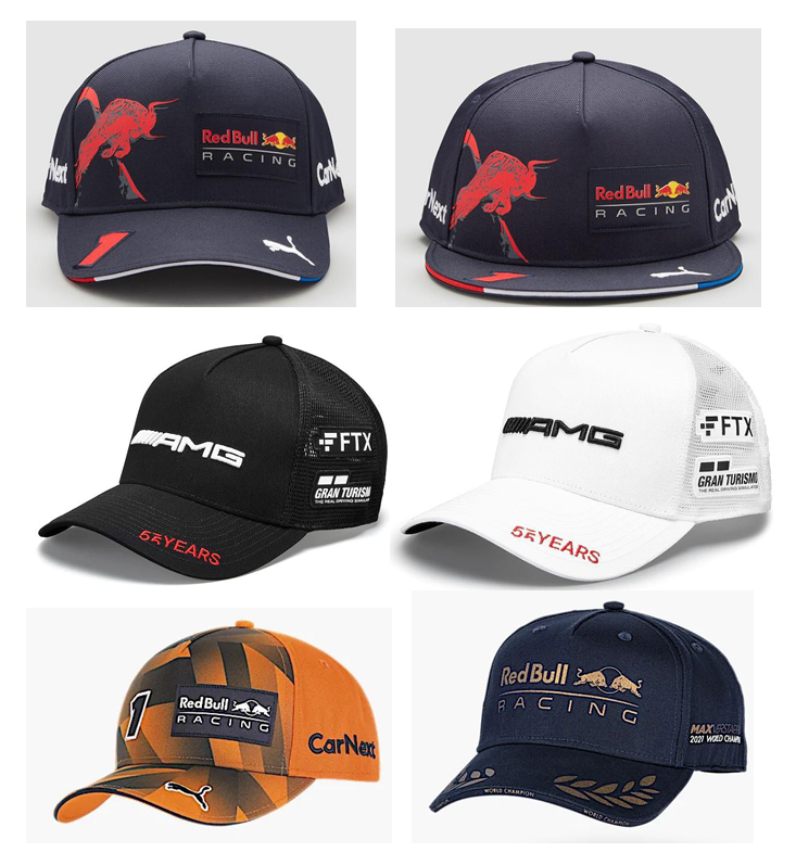 Stylish Racing Caps – RedBull Racing, Fox, AMG & Viaplay