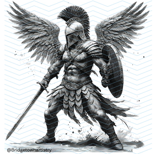 Archangel Warrior Tattoo Design [ Digital Download ] Religious