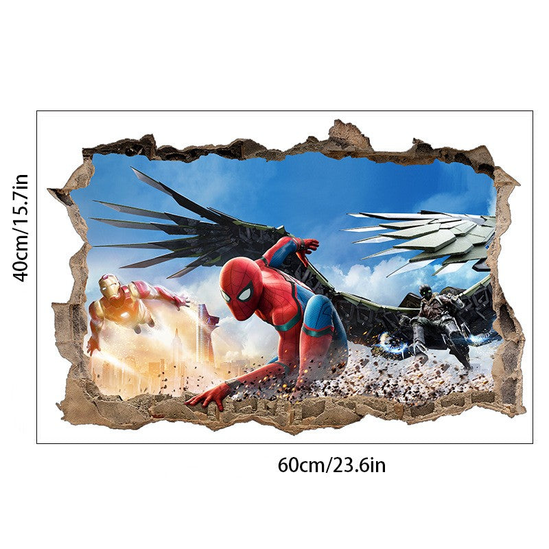 3D Spider-Man Wall Stickers Large 8 Different Designs - Bring Action-Packed Adventure to Your Walls!