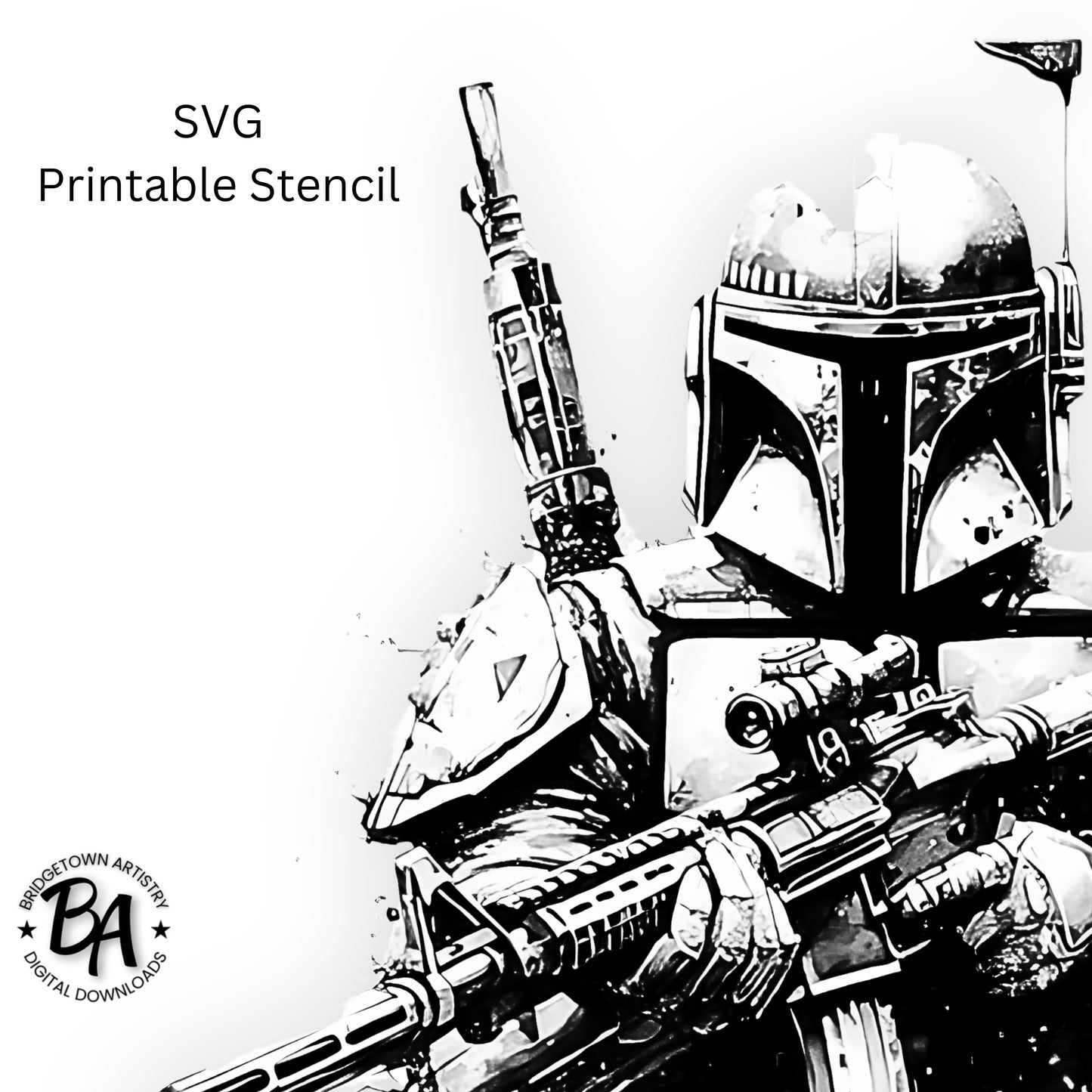 Boba Fett Mandalorian Tattoo Design [ Digital Download ]