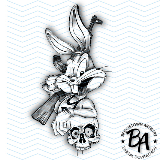 Bugs Bunny Tattoo Design [ Digital Download ]