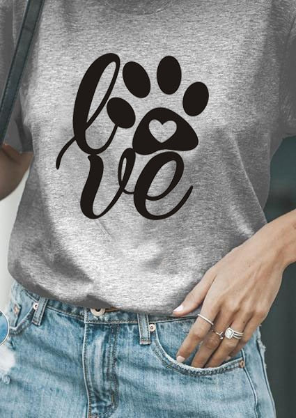 Love Paw Women's Funny Graphic T-Shirt