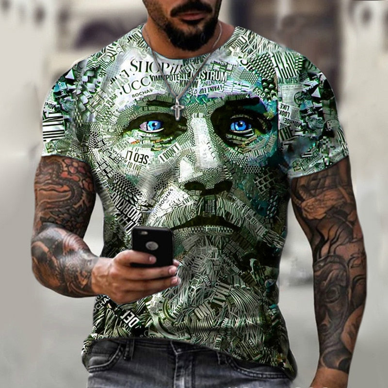 Printed Men’s Oversized T-Shirt – Streetwear Style with Everyday Comfort