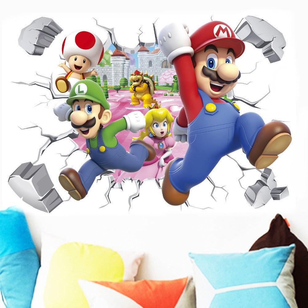 Super Mario & Luigi Cartoon Wall Stickers 12 Different Stickers To Choose From - Bring Game-Time Adventure to Any Space!