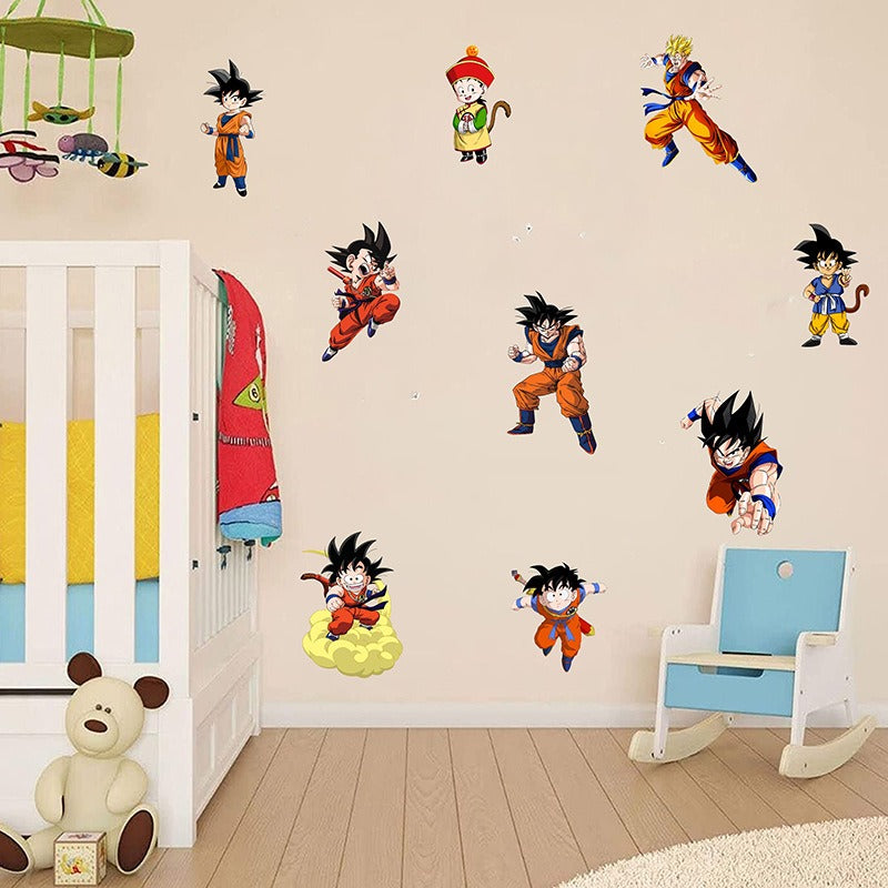 Dragon Ball Wall Sticker – Wukong Saiya Decorative Art Multiple Characters