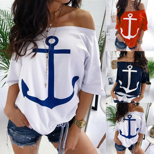 Women's Loose Fitting Anchor T-Shirt – Comfort and Style Perfectly Combined