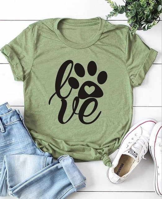 Love Paw Women's Funny Graphic T-Shirt