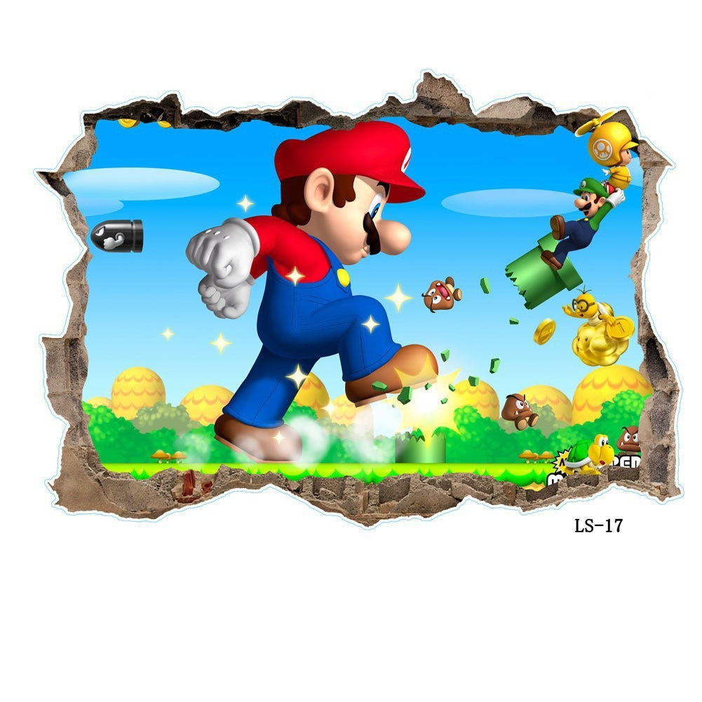 Super Mario & Luigi Cartoon Wall Stickers 12 Different Stickers To Choose From - Bring Game-Time Adventure to Any Space!