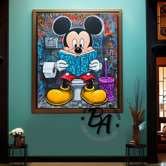 Mickey Mouse Graffiti Street Wall Art  [Digital Download ]