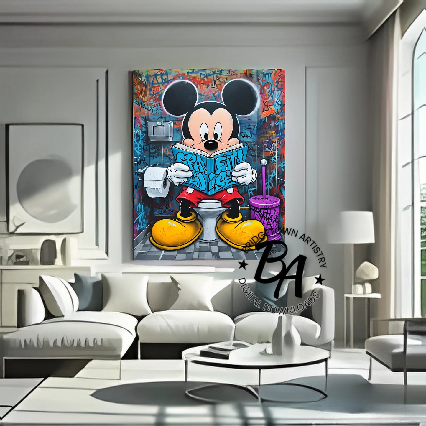 Mickey Mouse Graffiti Street Wall Art  [Digital Download ]