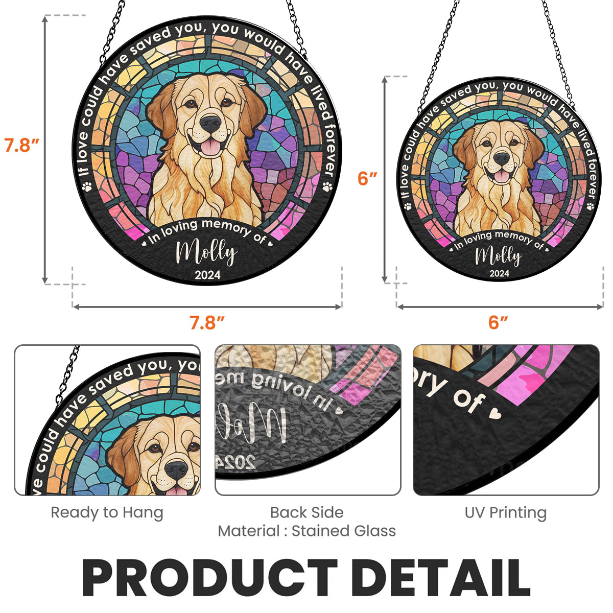 Custom Photo Life Is Better With Dog - Personalized Custom Window Hanging Suncatcher