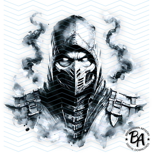 Mortal Combat Fire Tattoo Design [ Digital Download]