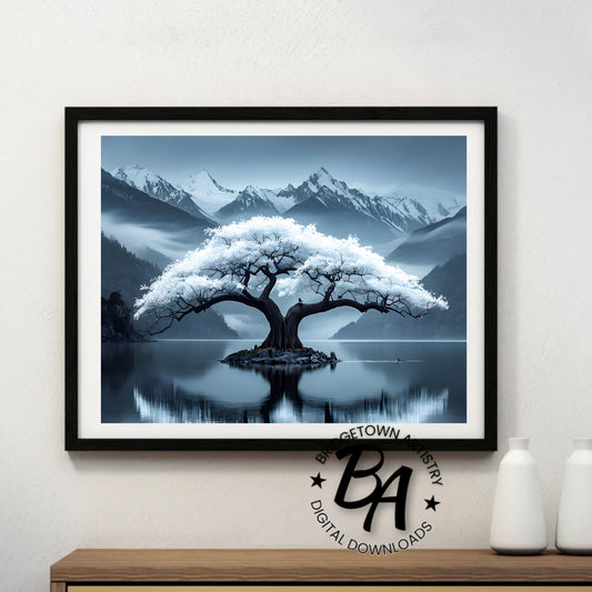 Nordic Tree Scene Photo Art {Digital Download}