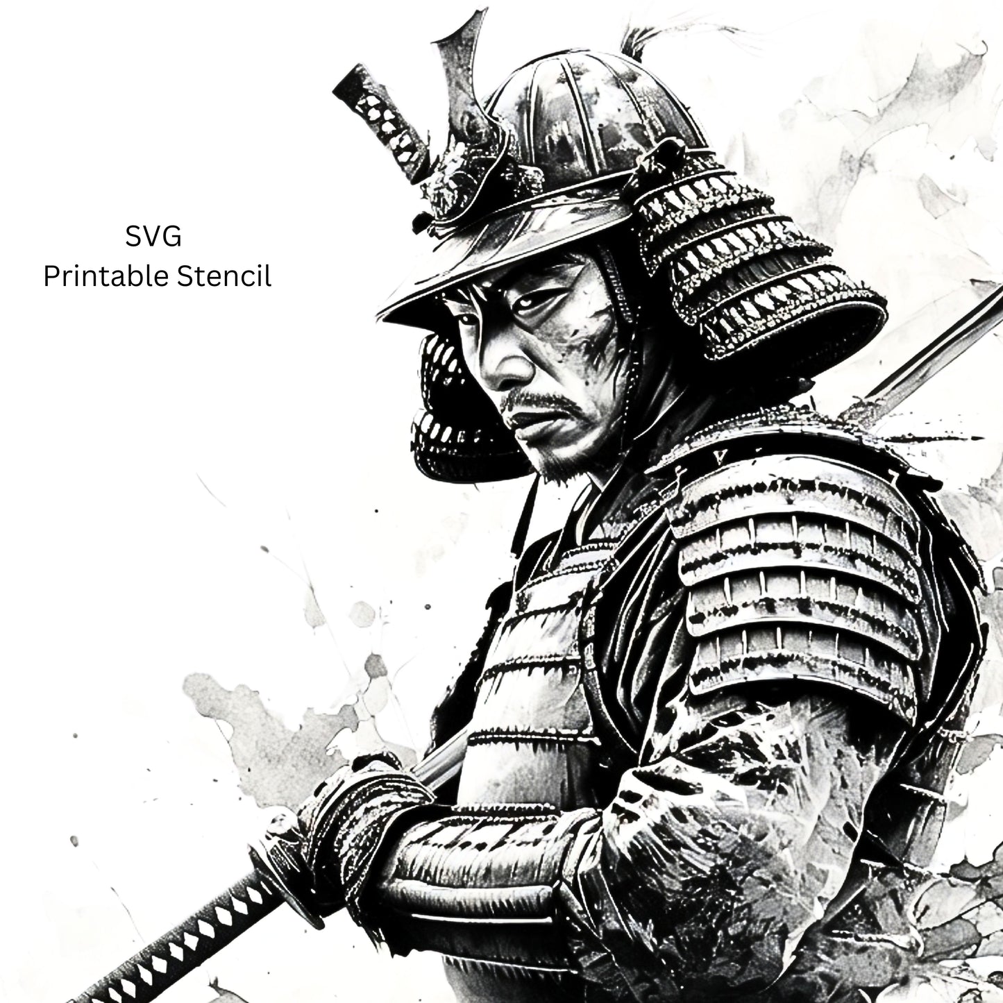 Samurai Warrior Tattoo Design [ Digital Download ]